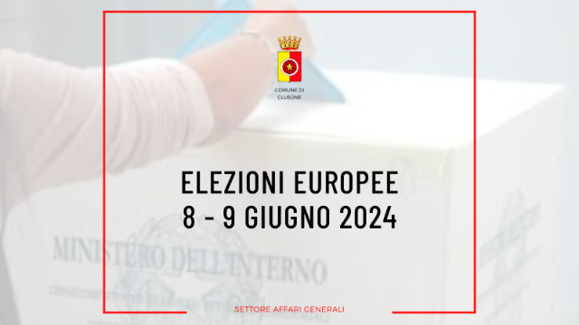 Elezioni europee 8-9 giugno 2024: Avviso sezione elezioni