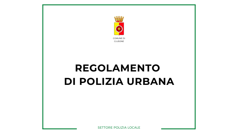 Regolamento di Polizia Urbana