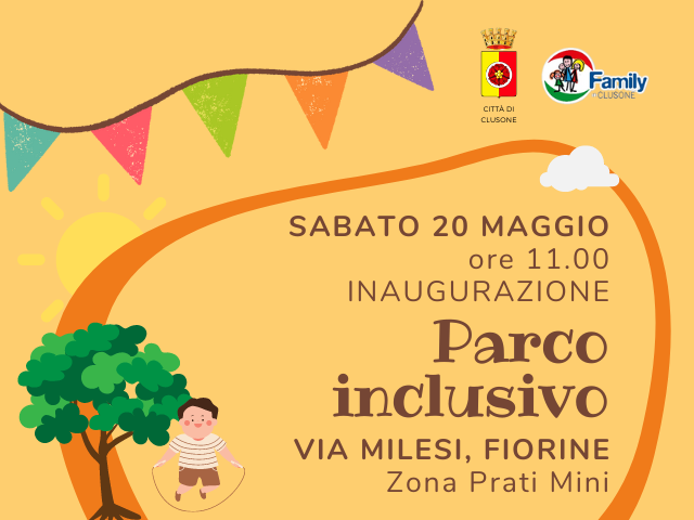 Sabato 20 maggio inaugurazione Parco Inclusivo via Milesi - Fiorine