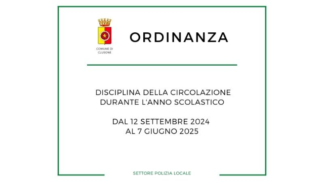 Ordinanza per la disciplina della circolazione durante l'anno scolastico